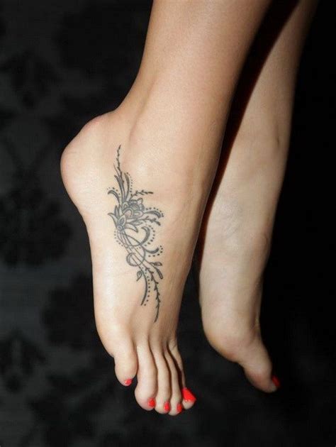 tattoos on the side of the foot|side foot tattoos for women.